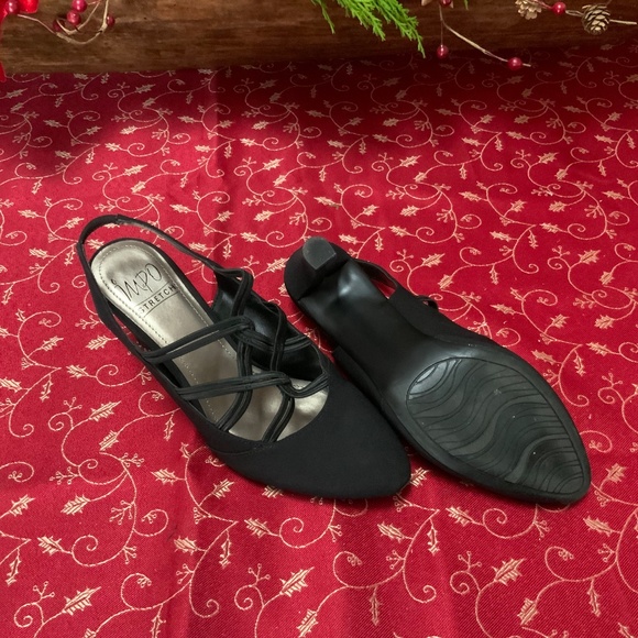 Black Heeled Women’s Christmas Dress Shoes Sz 8 - Picture 3 of 7